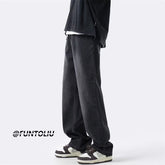 Men Jeans Spring Retro Straight-Leg Pants